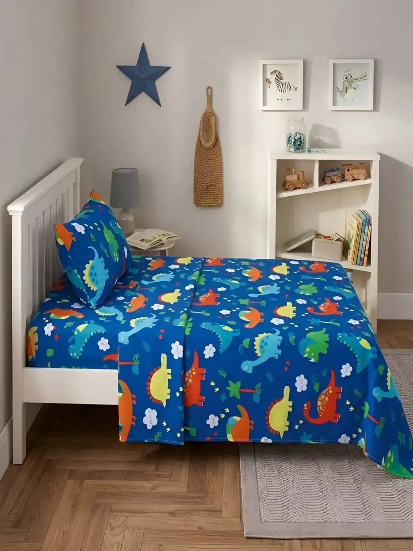 Juego De Sábanas Microfibra 1,5 Plazas Diseño Dinosaurios 5