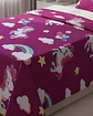 Juego de Sabanas de verano Unicornio niña Infantil plaza y media  MAS 1 ALMOHADA - Miniatura 3