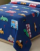 Juego de Sabanas de verano Autitos niño Infantil plaza y media  MAS 1 ALMOHADA - Miniatura 3