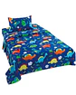 Juego de Sabanas de verano Dinosaurio niño Infantil plaza y media  MAS 1 ALMOHADA - Miniatura 2