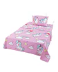 Juego de Sabanas de verano Unicornio niña Infantil plaza y media  MAS 1 ALMOHADA - Miniatura 4