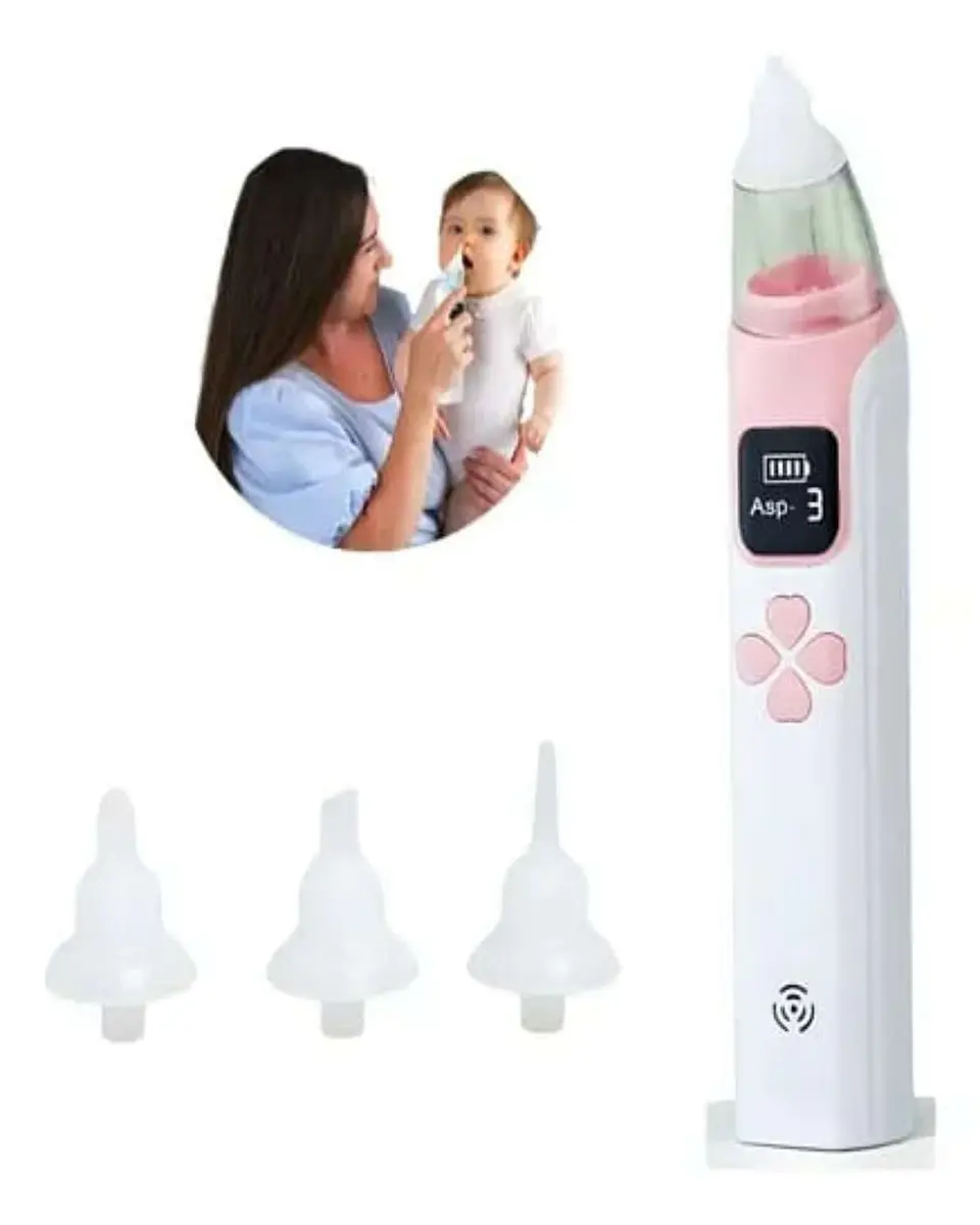 Aspirador Nasal para bebes Electrico Recargable rosa 2