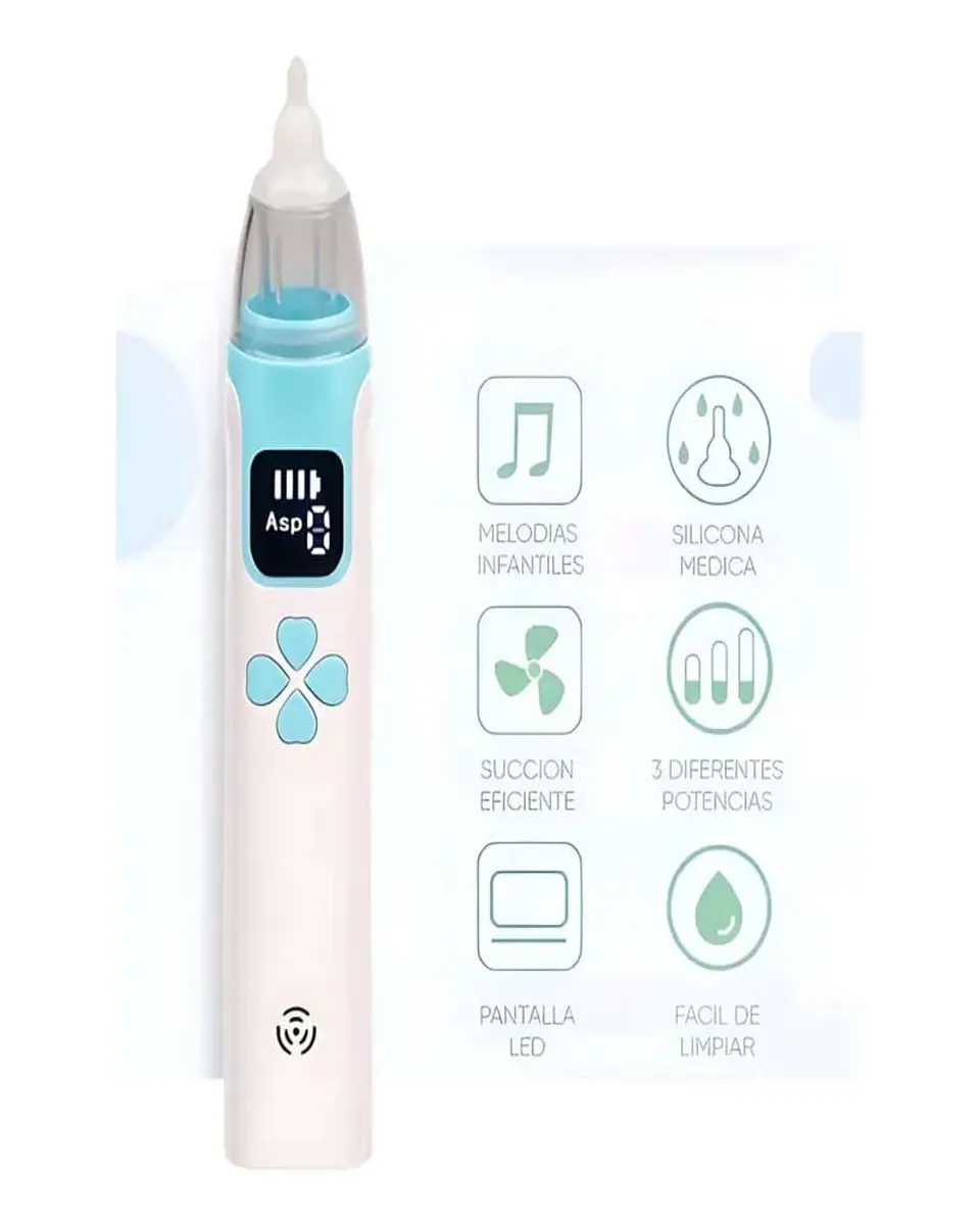 Aspirador Nasal para bebes Electrico Recargable Azul 2