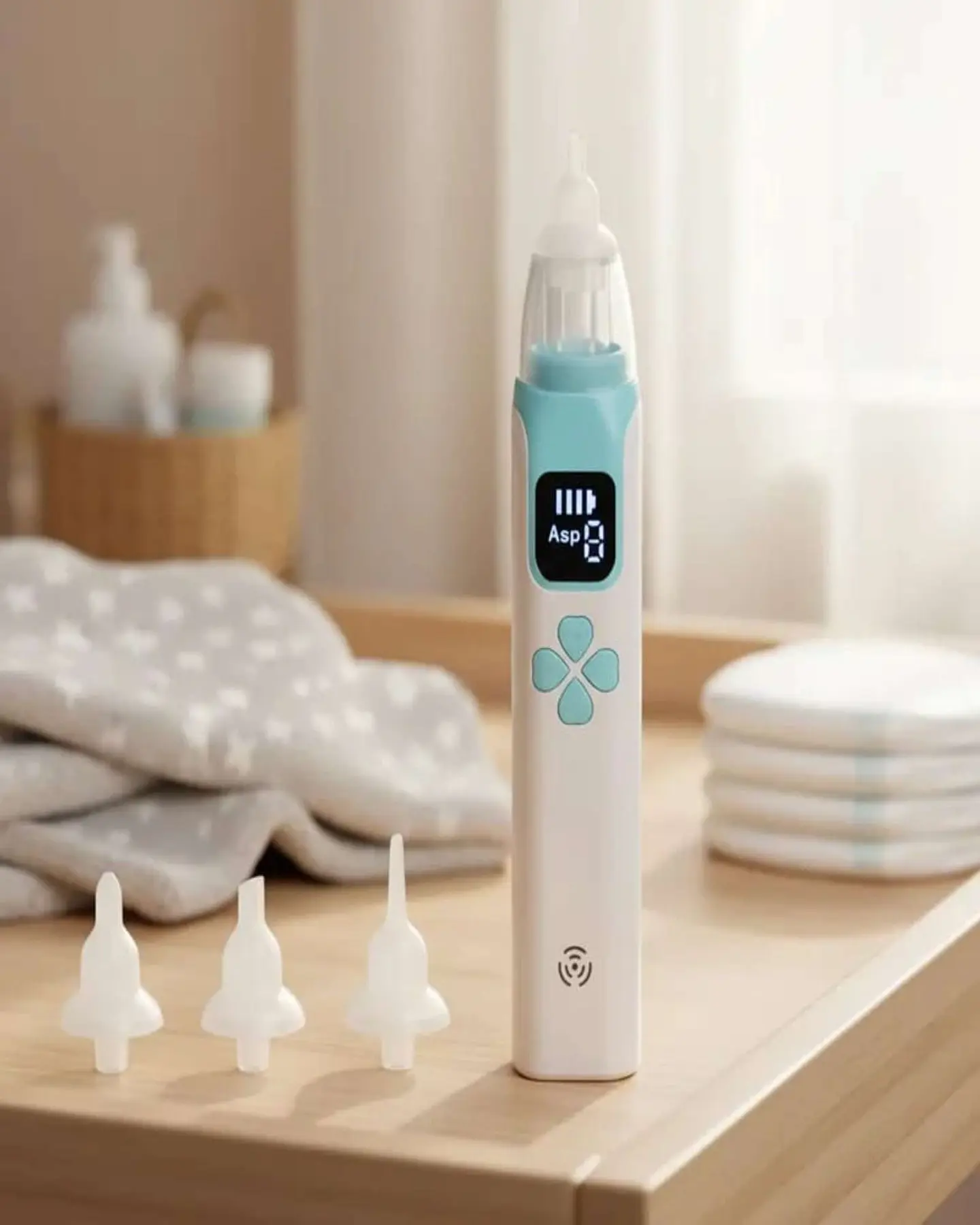 Aspirador Nasal para bebes Electrico Recargable Azul 4