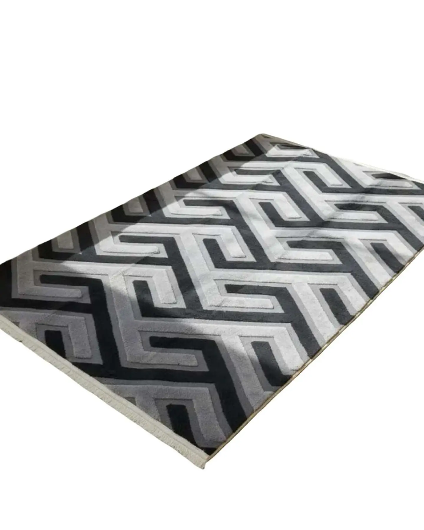 ALFOMBRA CON RELIEVE DISEÑO JACQUARD ANTIDESLIZANTE 150X200 CM 8