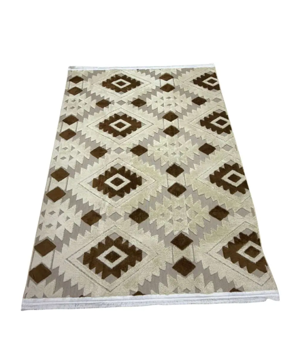 ALFOMBRA CON RELIEVE DISEÑO JACQUARD ANTIDESLIZANTE 150X200 CM 7