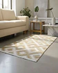 ALFOMBRA CON RELIEVE DISEÑO JACQUARD ANTIDESLIZANTE 150X200 CM - Miniatura 1