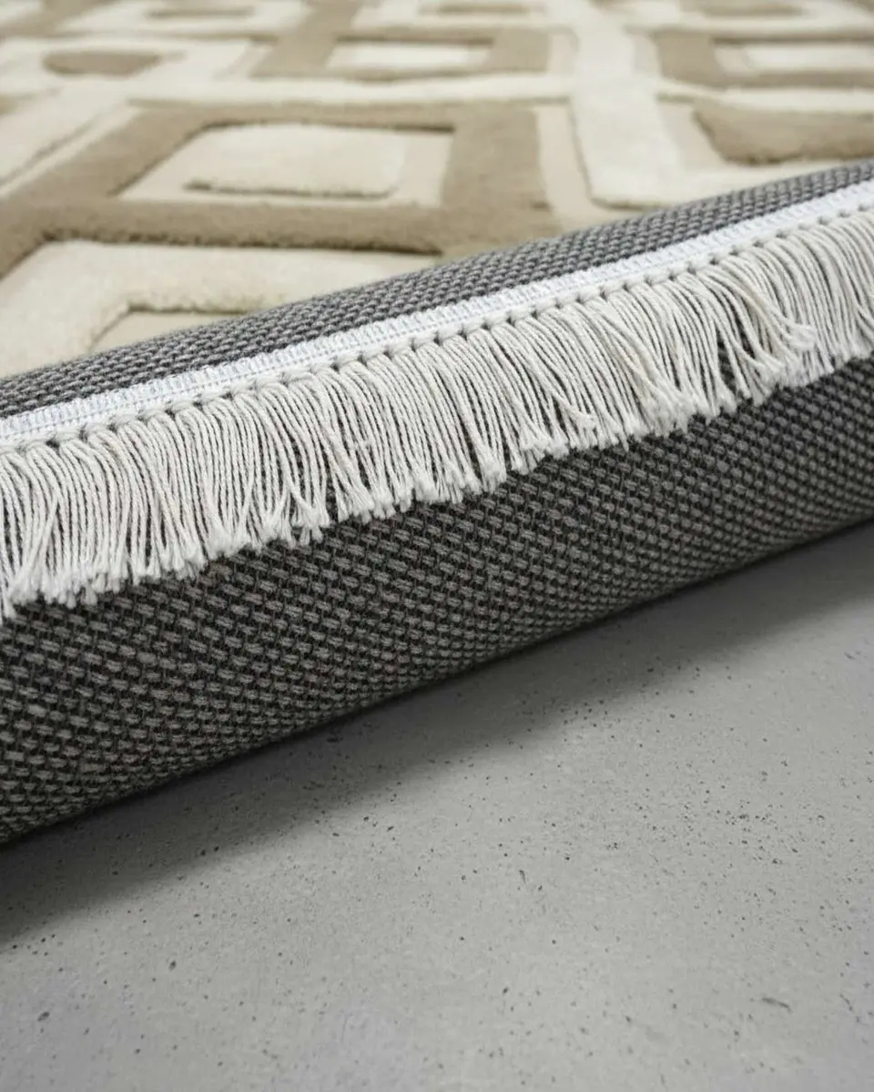 ALFOMBRA CON RELIEVE DISEÑO JACQUARD ANTIDESLIZANTE 150X200 CM 5
