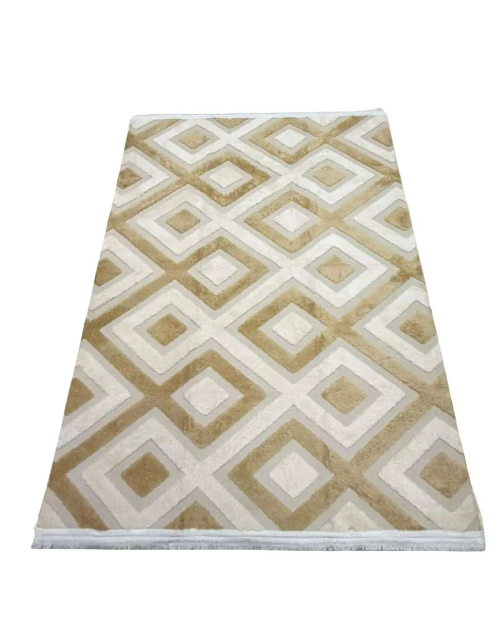 ALFOMBRA CON RELIEVE DISEÑO JACQUARD ANTIDESLIZANTE 150X200 CM 7