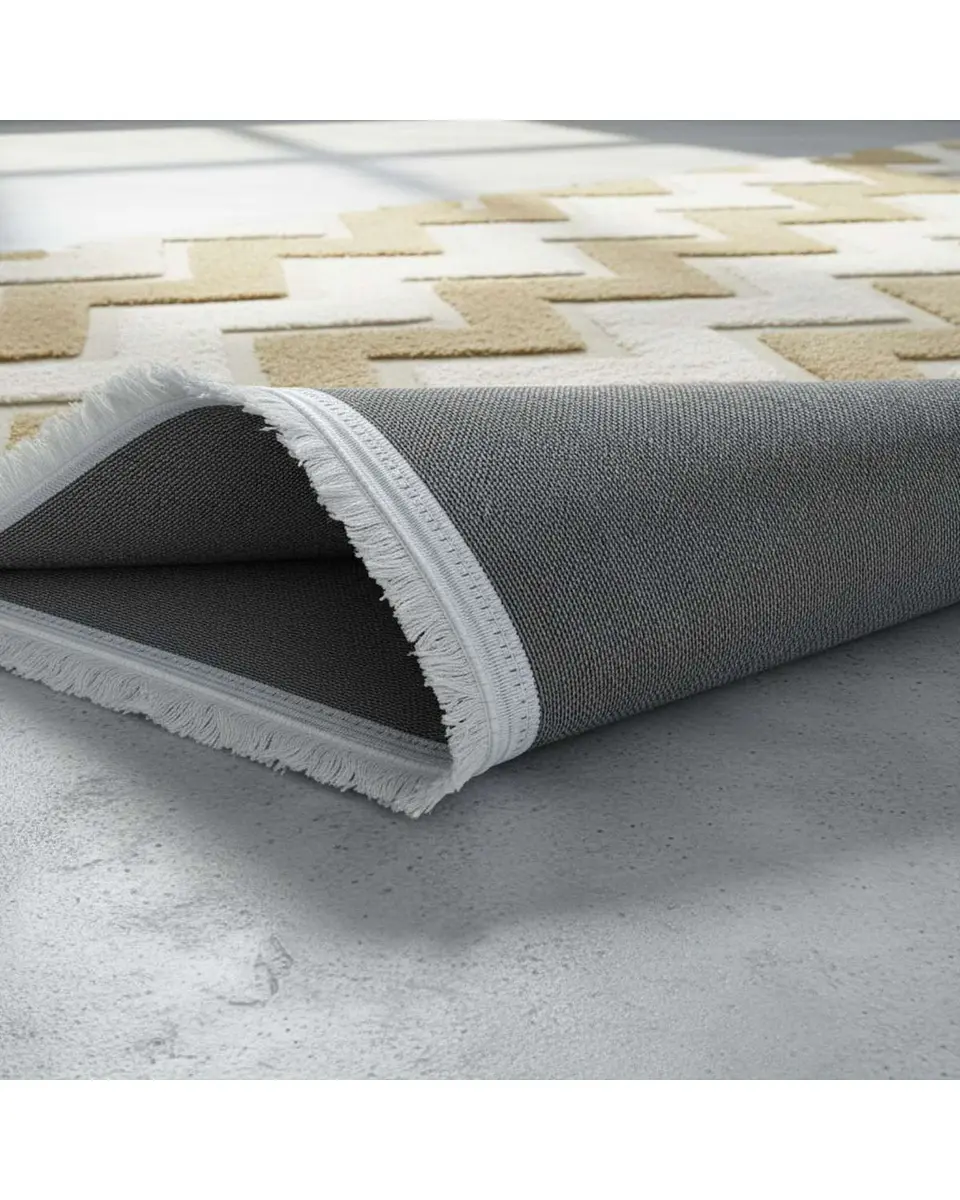 ALFOMBRA CON RELIEVE DISEÑO JACQUARD ANTIDESLIZANTE 150X200 CM 4