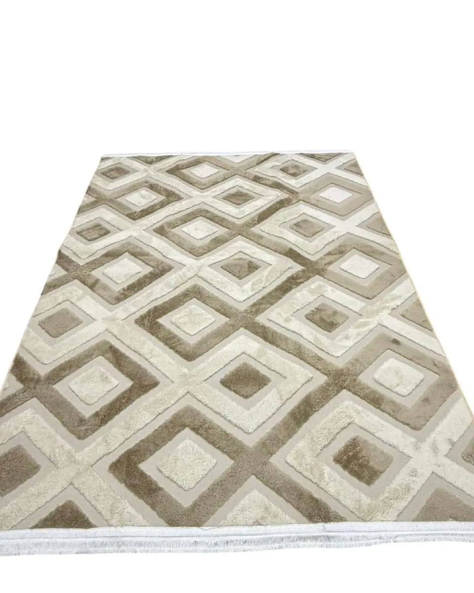 ALFOMBRA CON RELIEVE DISEÑO JACQUARD ANTIDESLIZANTE 150X200 CM 8