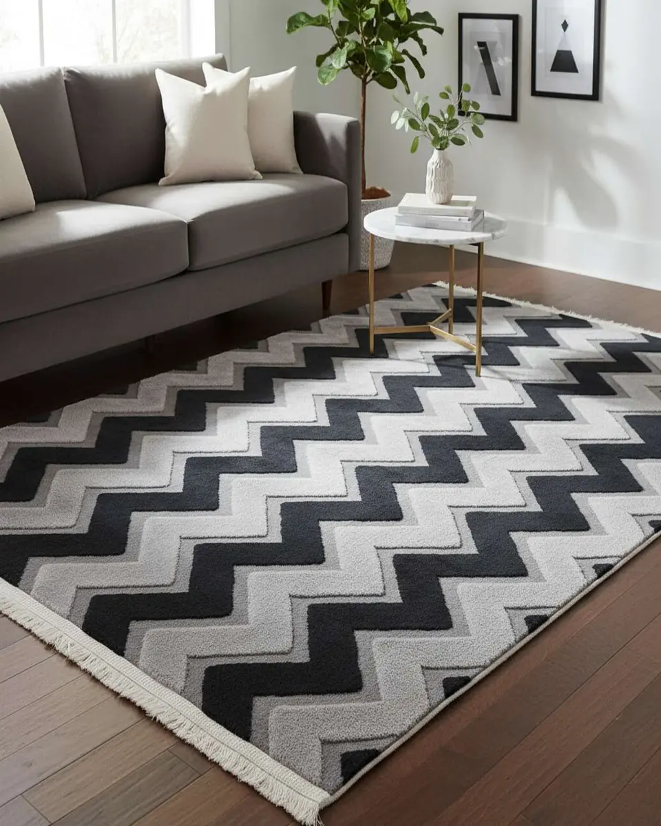 ALFOMBRA CON RELIEVE DISEÑO JACQUARD ANTIDESLIZANTE 180X200 CM 1