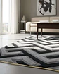 ALFOMBRA CON RELIEVE DISEÑO JACQUARD ANTIDESLIZANTE 180X200 CM - Miniatura 2