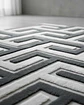 ALFOMBRA CON RELIEVE DISEÑO JACQUARD ANTIDESLIZANTE 180X200 CM - Miniatura 4