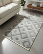 ALFOMBRA CON RELIEVE DISEÑO JACQUARD ANTIDESLIZANTE 180X200 CM - Miniatura 1