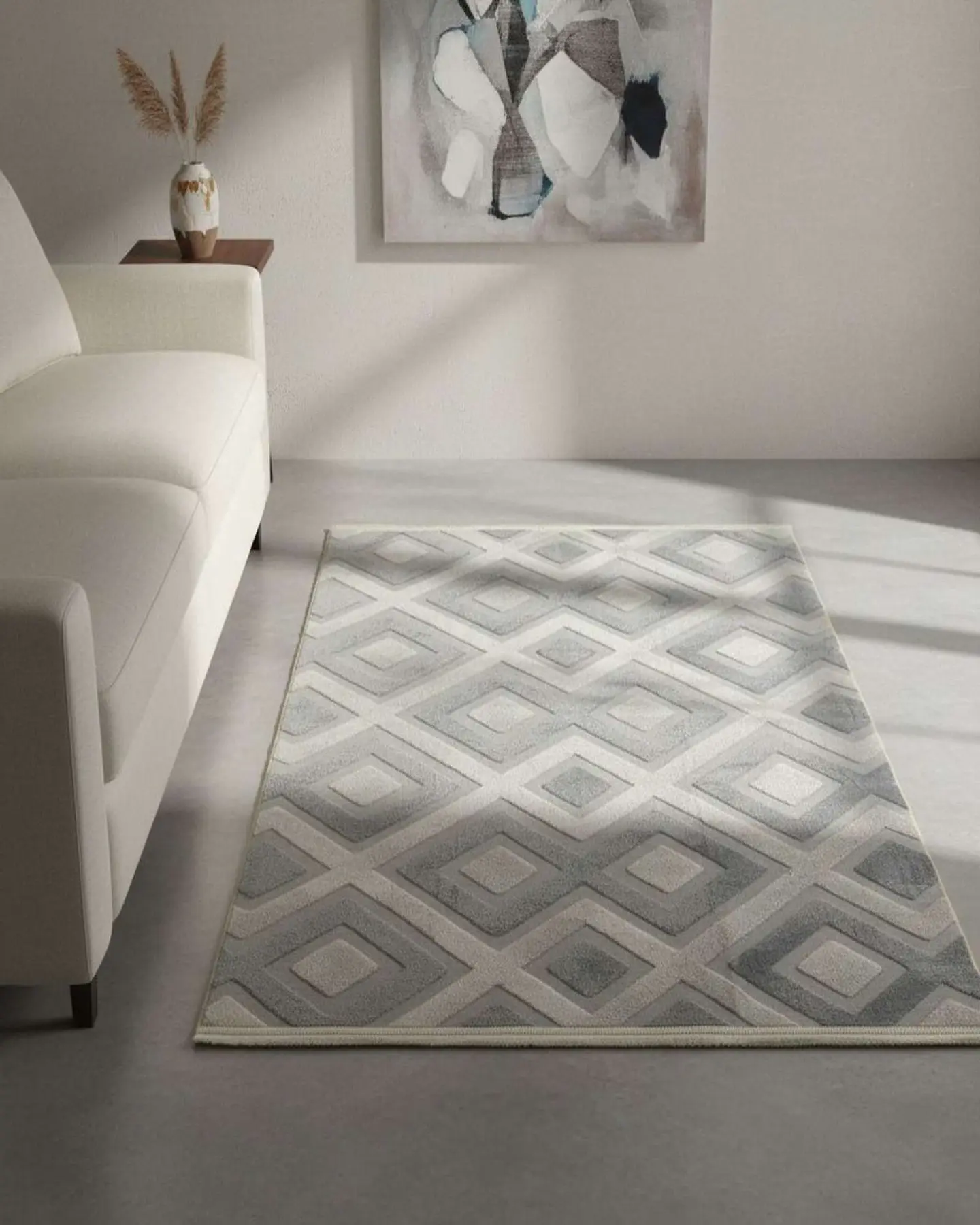 ALFOMBRA CON RELIEVE DISEÑO JACQUARD ANTIDESLIZANTE 180X200 CM 5