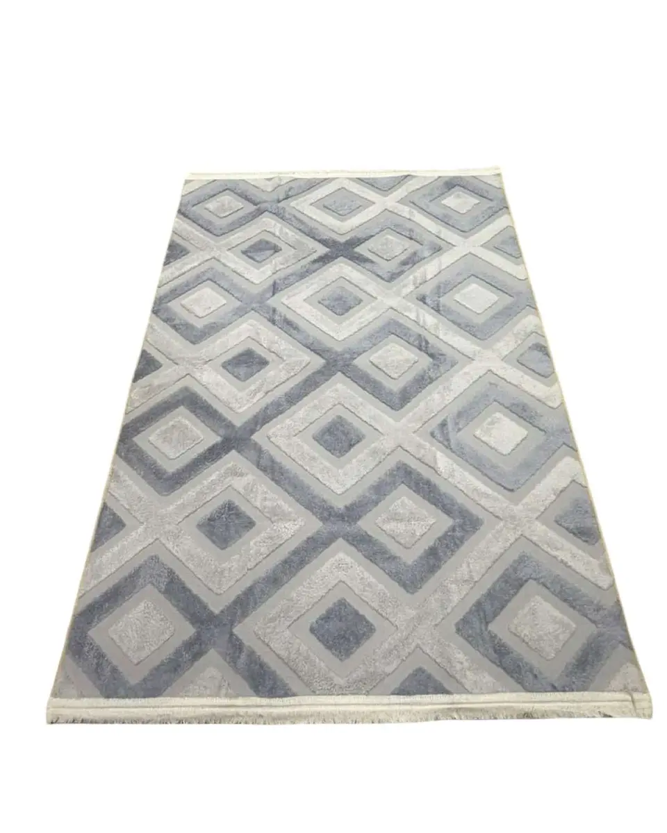 ALFOMBRA CON RELIEVE DISEÑO JACQUARD ANTIDESLIZANTE 180X200 CM 8