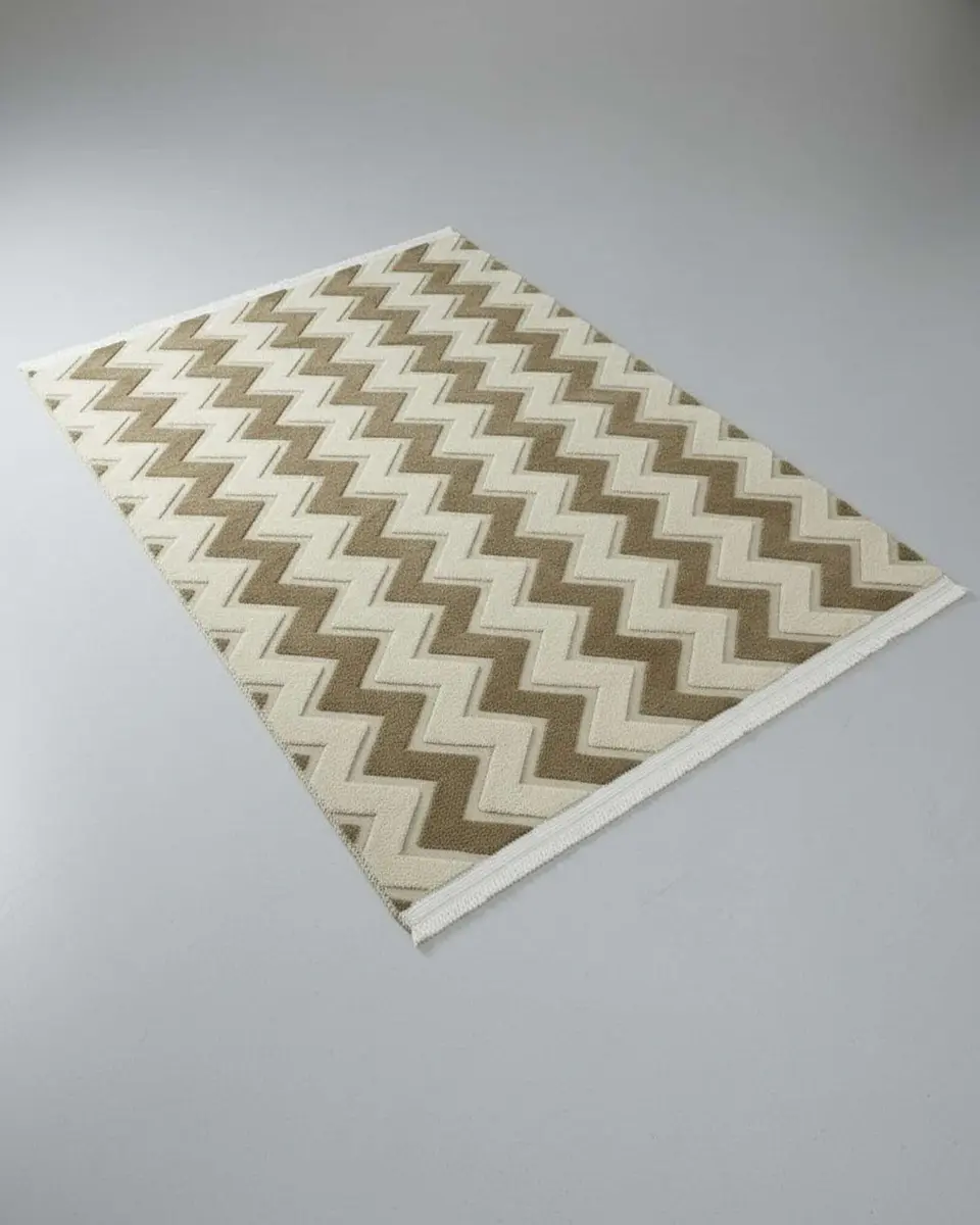 ALFOMBRA CON RELIEVE DISEÑO JACQUARD ANTIDESLIZANTE 180X200 CM 6