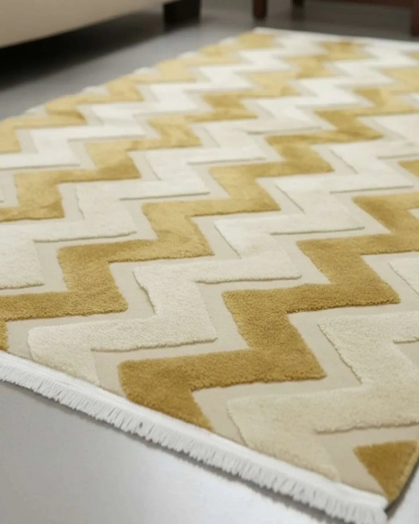 ALFOMBRA CON RELIEVE DISEÑO JACQUARD ANTIDESLIZANTE 200X240 CM 3