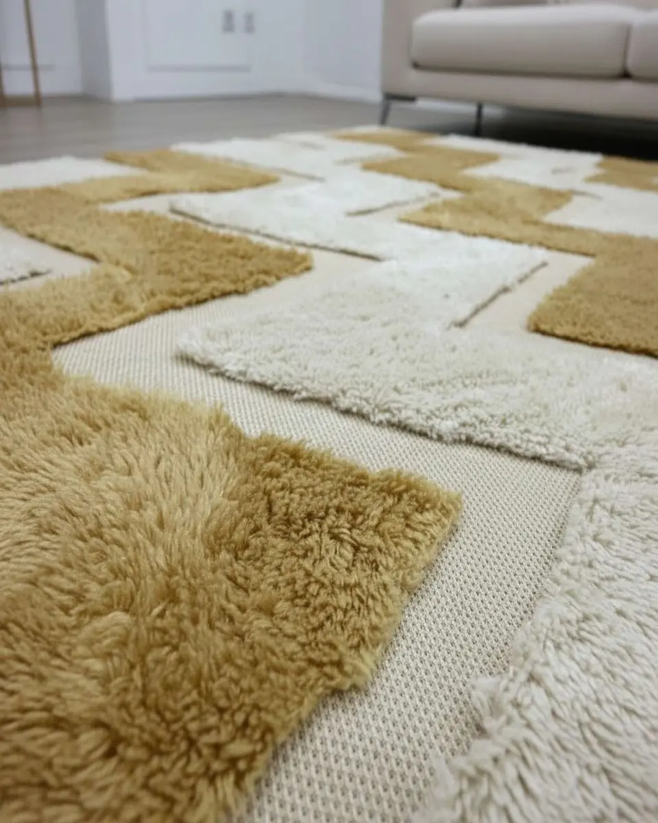 ALFOMBRA CON RELIEVE DISEÑO JACQUARD ANTIDESLIZANTE 200X240 CM 6