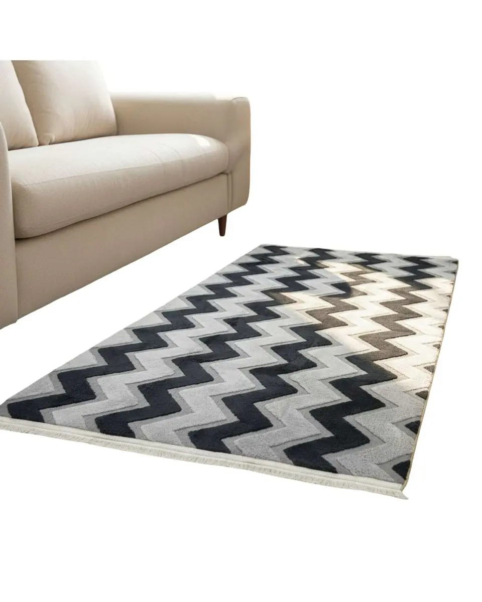ALFOMBRA CON RELIEVE DISEÑO JACQUARD ANTIDESLIZANTE 200X240 CM 7