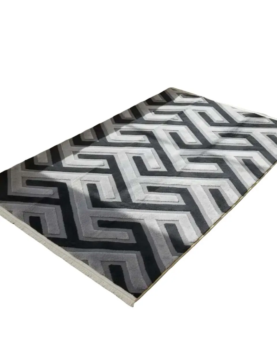 ALFOMBRA CON RELIEVE DISEÑO JACQUARD ANTIDESLIZANTE 200X240 CM 8