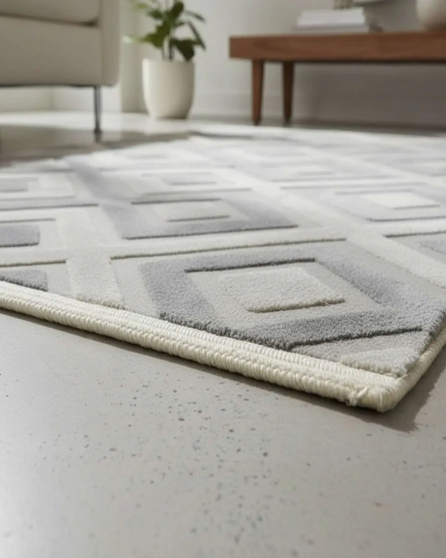 ALFOMBRA CON RELIEVE DISEÑO JACQUARD ANTIDESLIZANTE 200X240 CM 2