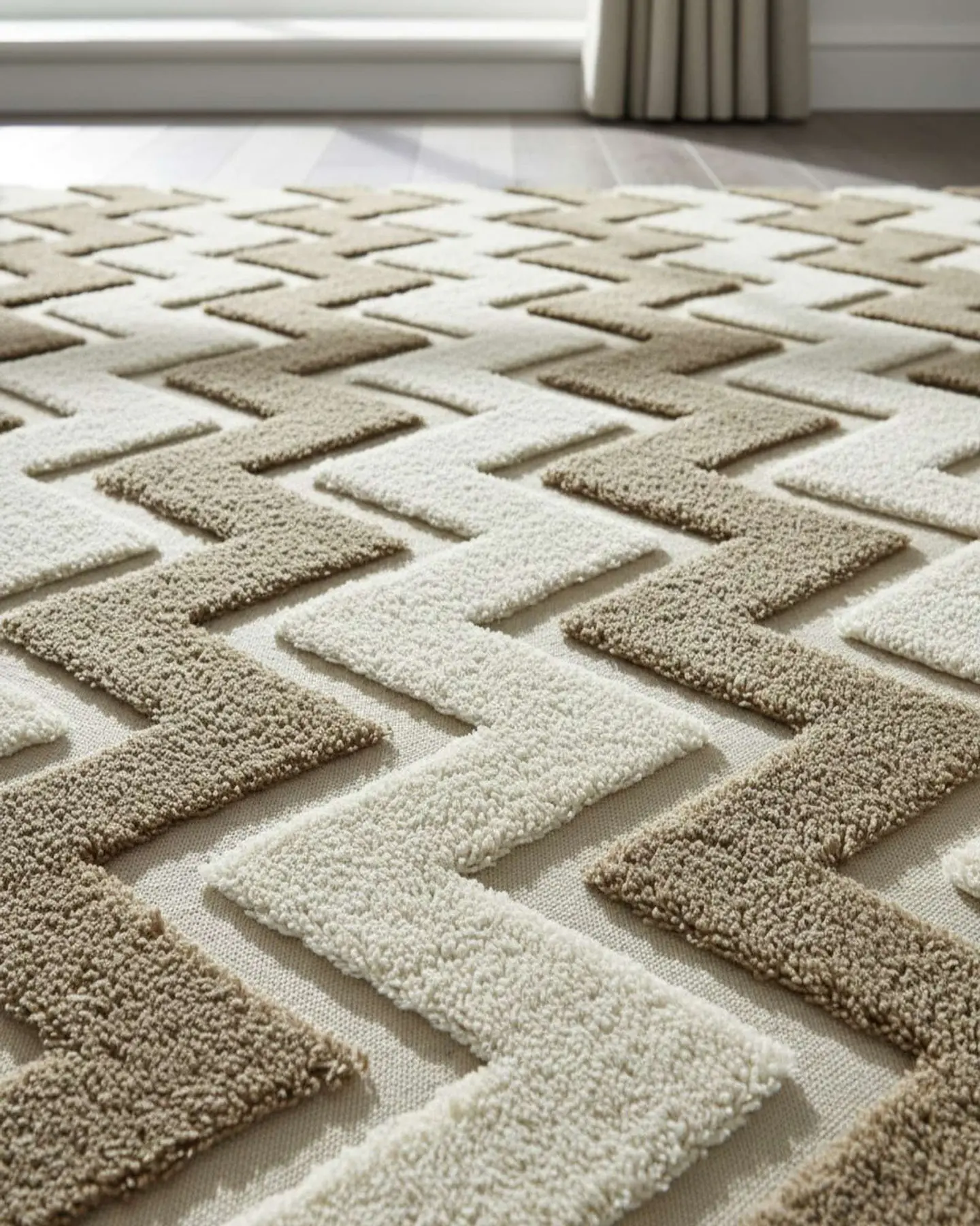 ALFOMBRA CON RELIEVE DISEÑO JACQUARD ANTIDESLIZANTE 200X240 CM 4