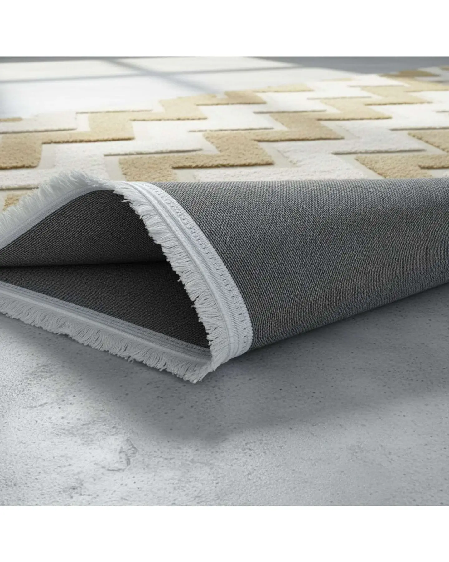 ALFOMBRA CON RELIEVE DISEÑO JACQUARD ANTIDESLIZANTE 200X240 CM 4