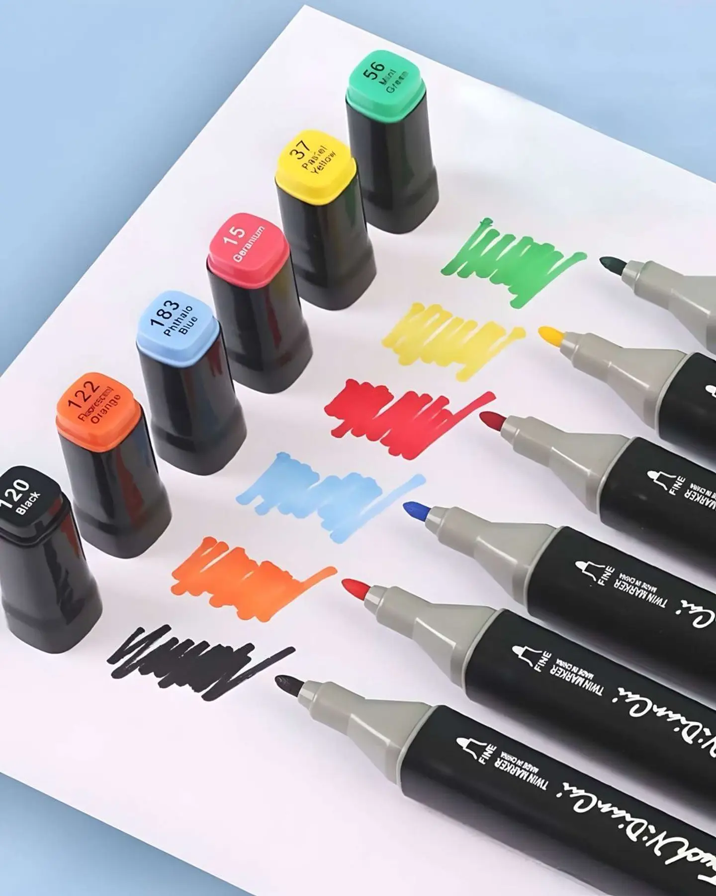Rotuladores 48 Colores de Dibujo Artístico doble punta 4