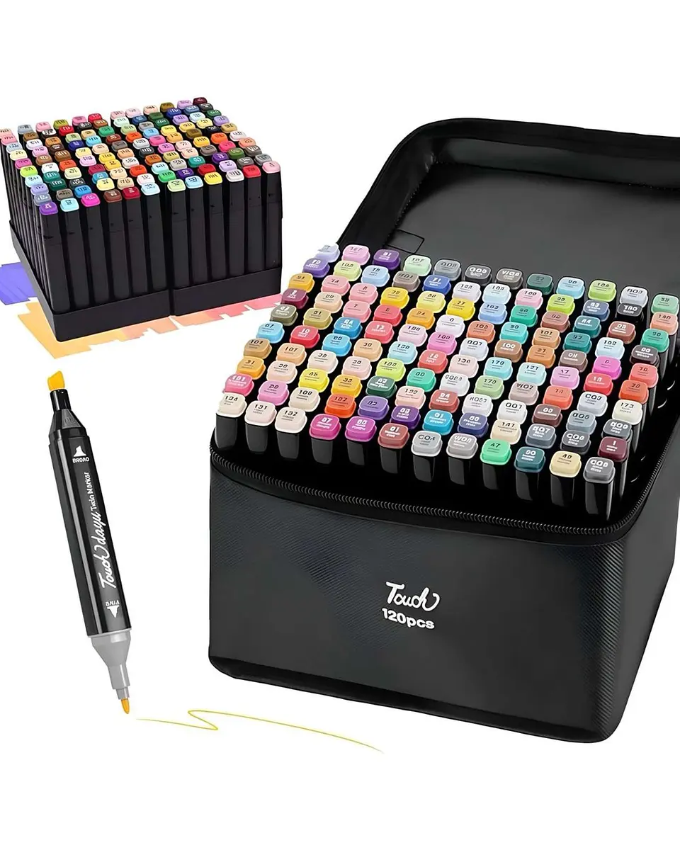 Rotuladores 120 Colores de Dibujo Artistico doble punta 1
