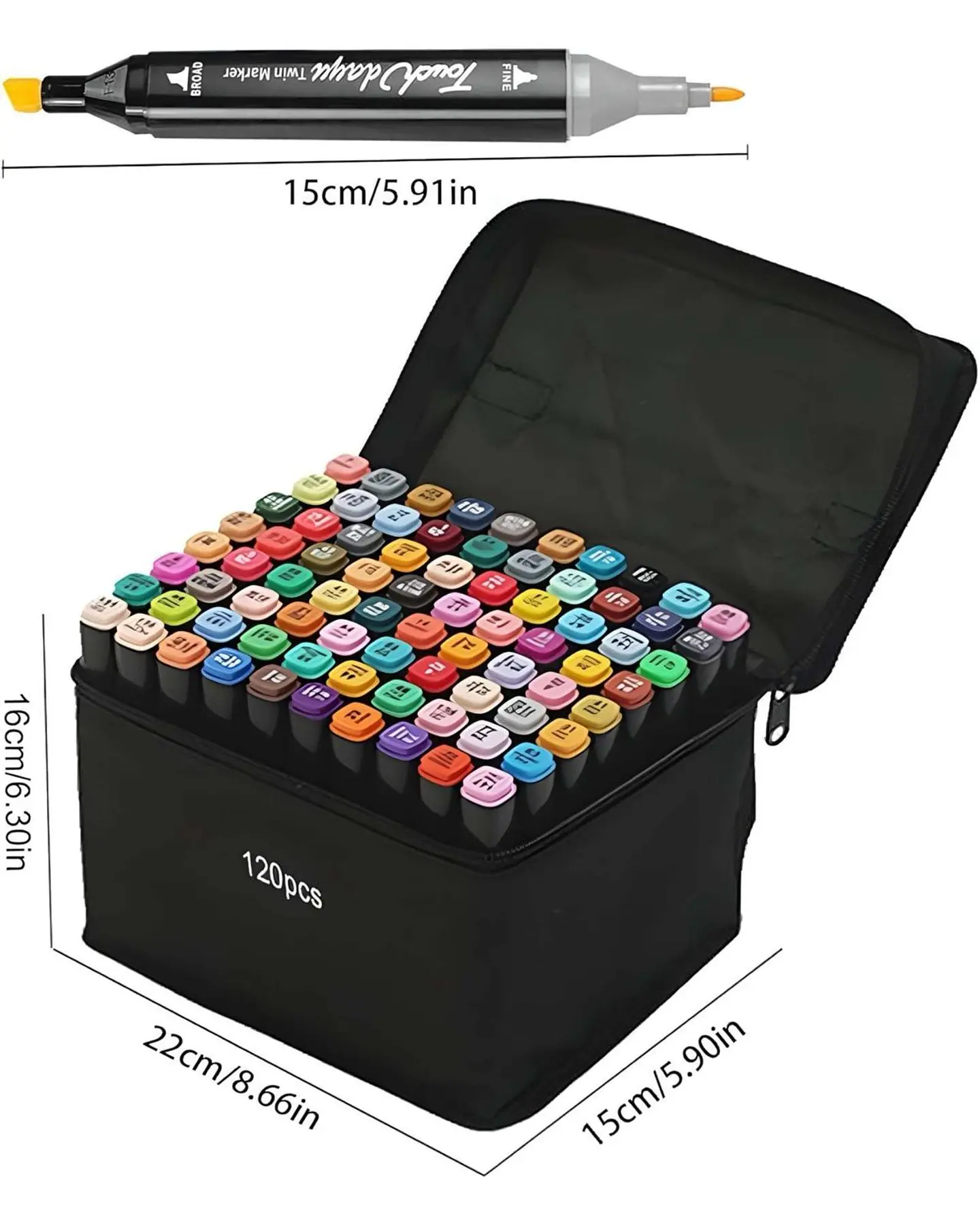 Rotuladores 120 Colores de Dibujo Artistico doble punta 5