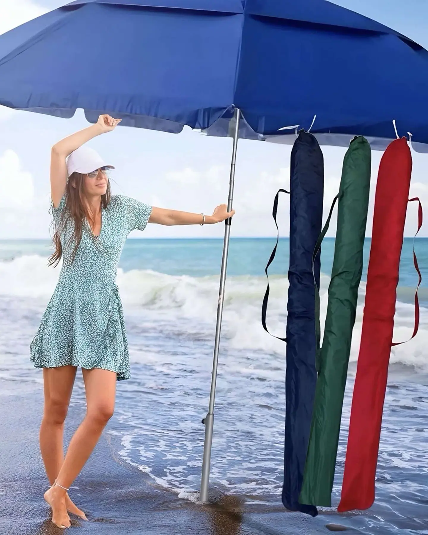Sombrilla Quitasol Colores Surtidos con Protección UV 170 cm diametro 2