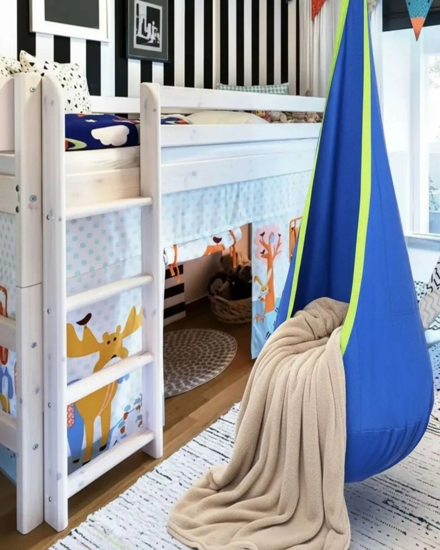 Hamaca Columpio con Cojin Niños Interior Y Exterior 6