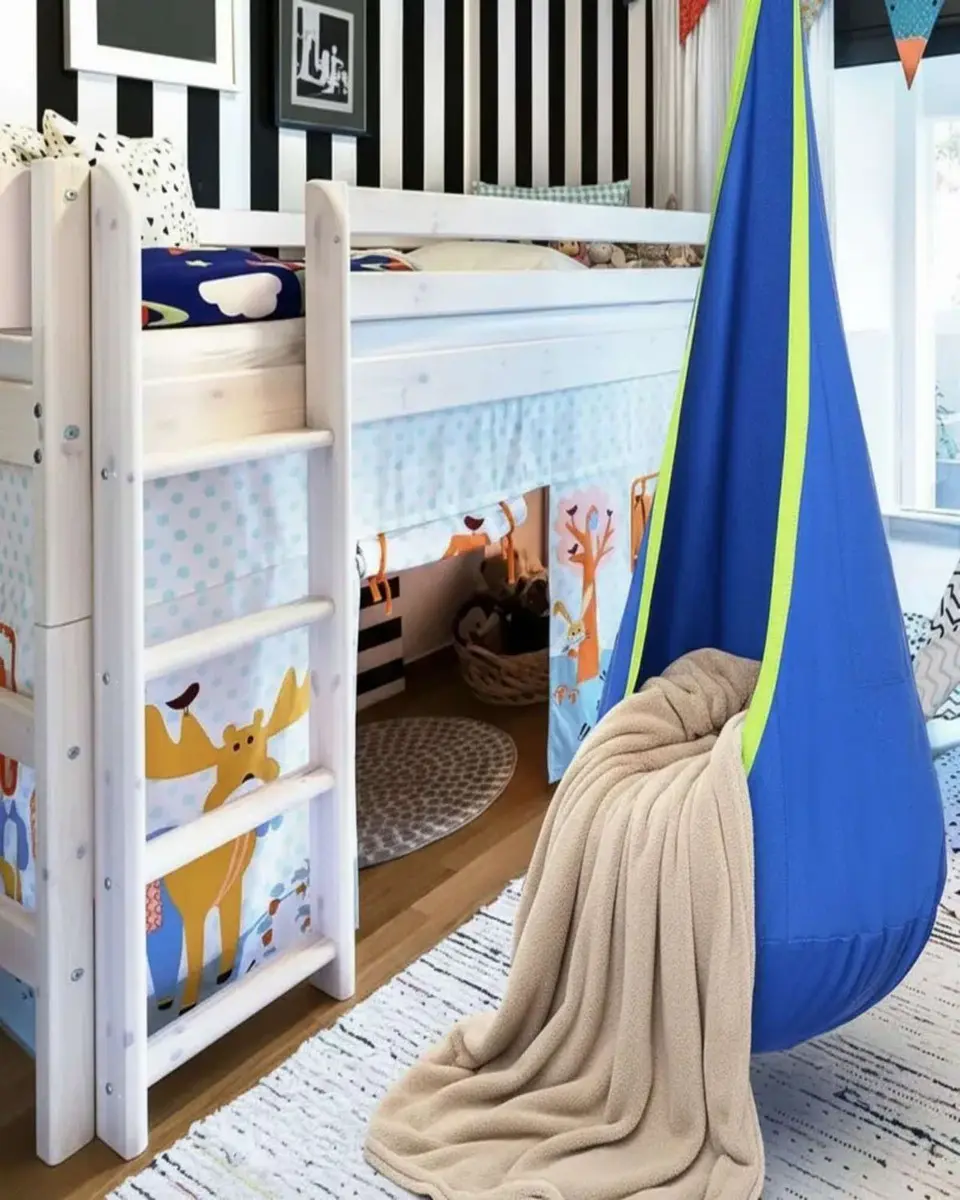 Hamaca Columpio con Cojin Niños Interior Y Exterior 6