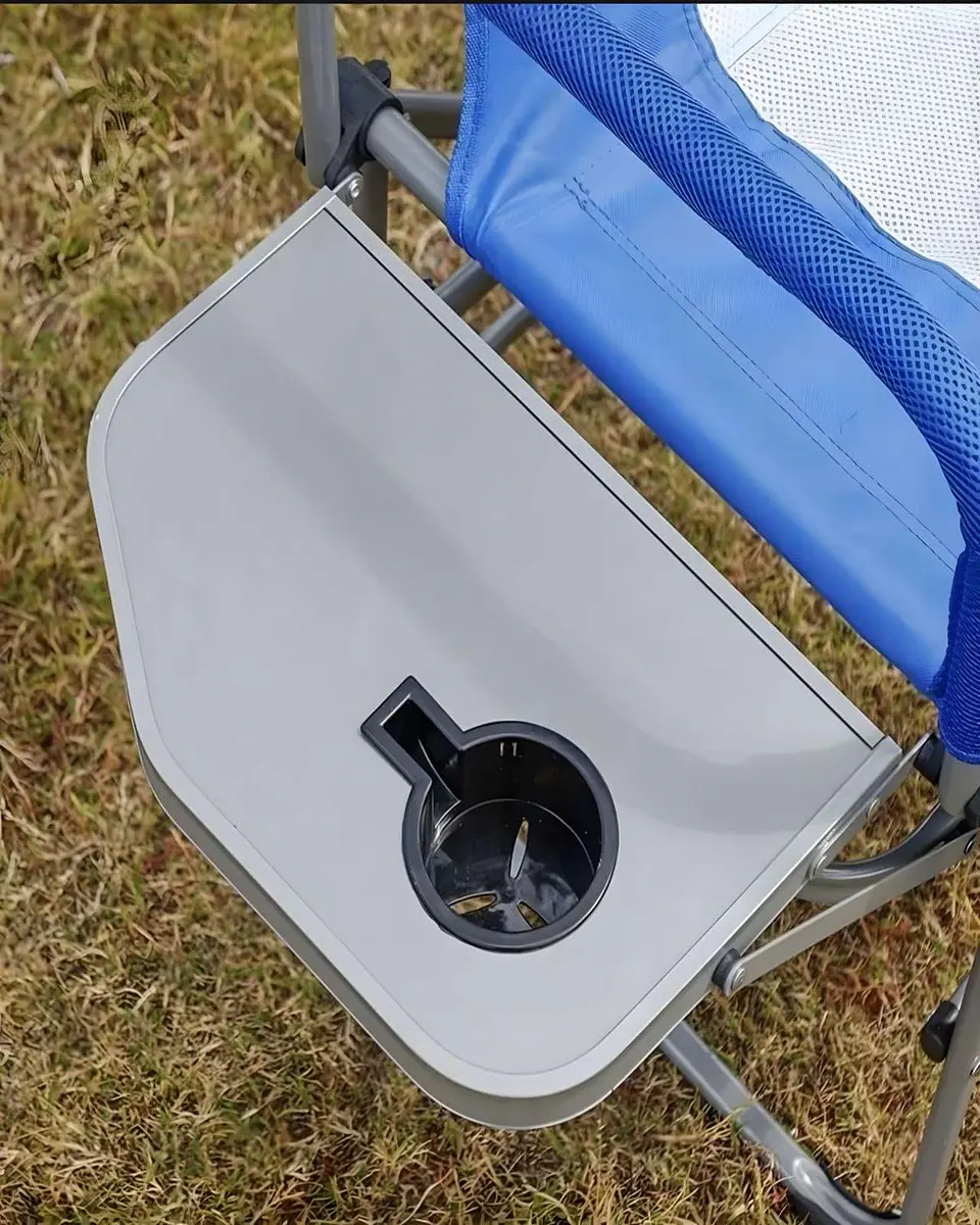 Silla Plegable De Playa Camping Picnic Porta Vasos Portátil 4