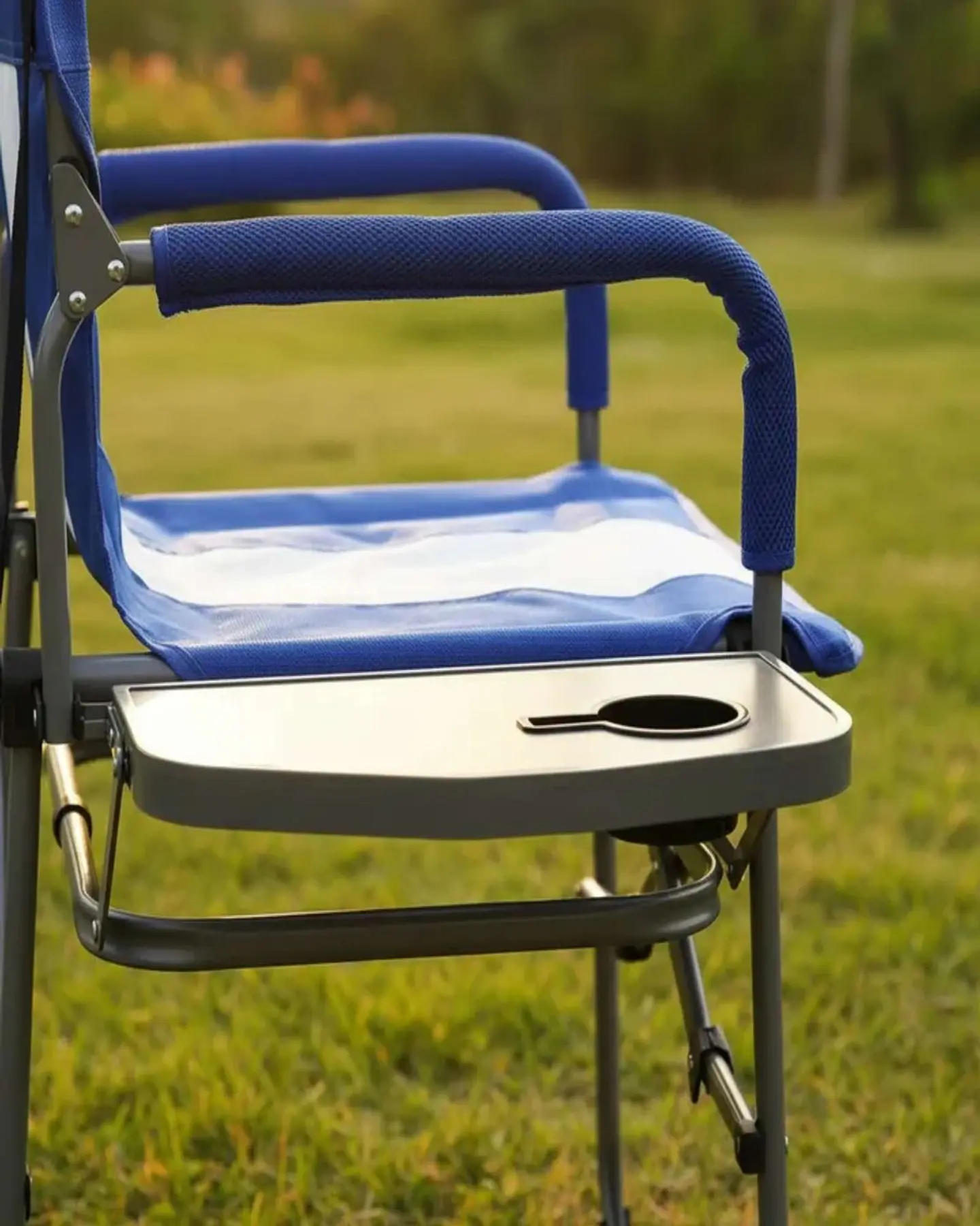 Silla Plegable De Playa Camping Picnic Porta Vasos Portátil 6