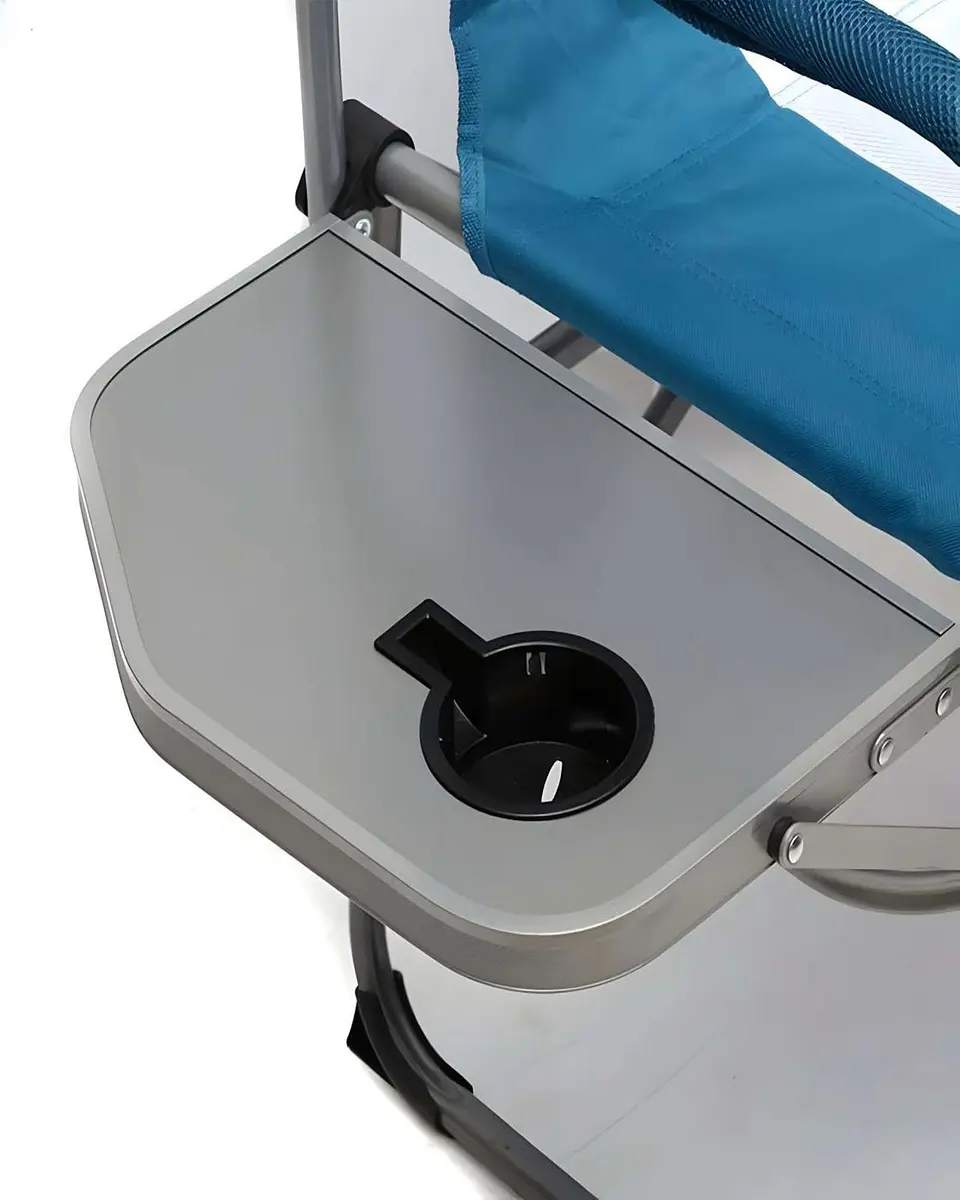 Silla Plegable De Playa Camping Picnic Porta Vasos Portátil 4