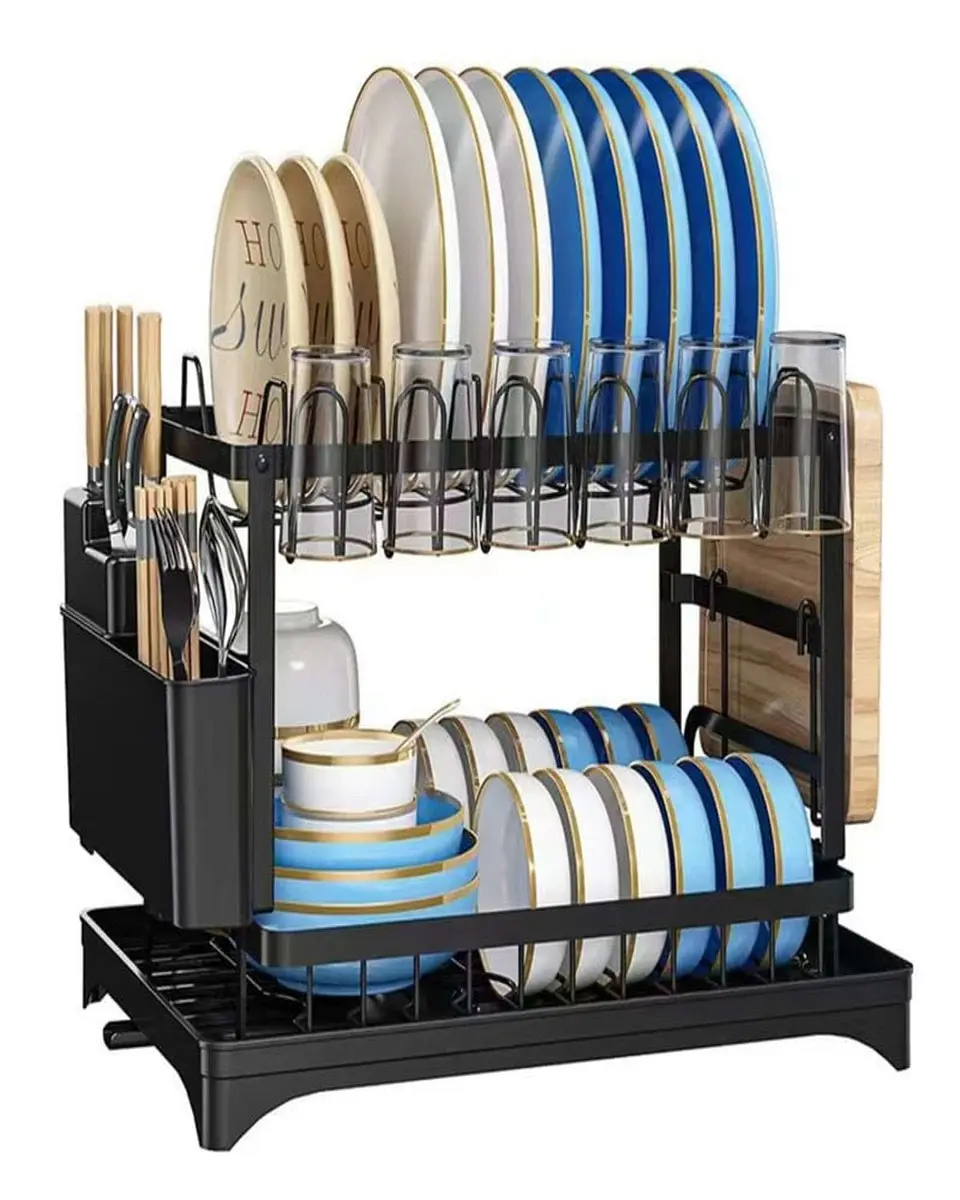 Escurridor De Platos 2 Niveles Secaplatos Multifuncional 1