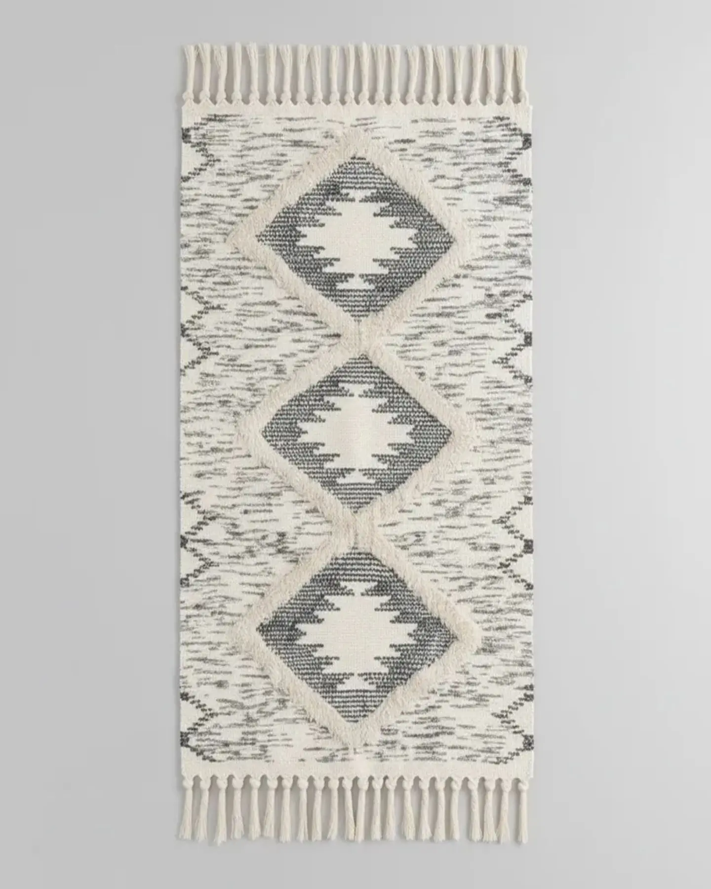 Alfombra de Lino Bajada de Cama estilo Boho medida 60 cm x 90 cm 2