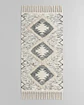 Alfombra de Lino Bajada de Cama estilo Boho medida 60 cm x 90 cm - Miniatura 2