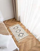 Alfombra de Lino Bajada de Cama estilo Boho medida 60 cm x 90 cm - Miniatura 5