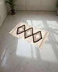 Alfombra de Lino Bajada de Cama estilo Boho medida 60 cm x 90 cm - Miniatura 4