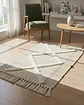 Pack de 2 Alfombra de Lino Bajada de Cama estilo Boho medida 60 cm x 90 cm - Miniatura 1