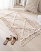 Pack de 2 Alfombra de Lino Bajada de Cama estilo Boho medida 60 cm x 90 cm - Miniatura 5