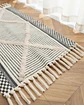 Pack de 2 Alfombra de Lino Bajada de Cama estilo Boho medida 60 cm x 90 cm - Miniatura 4