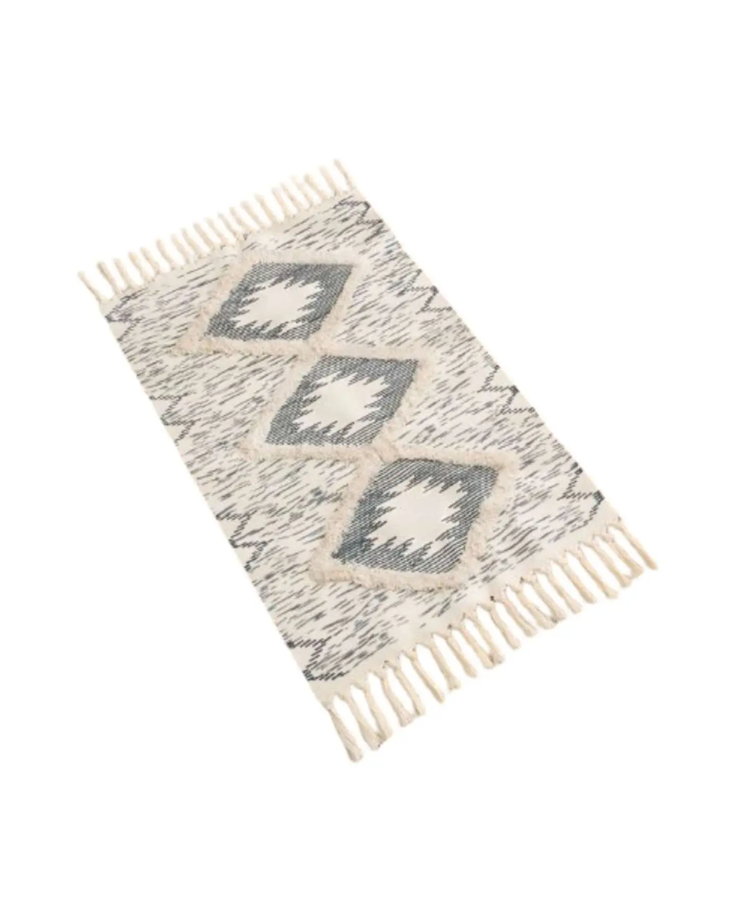 Pack de 2 Alfombra de Lino Bajada de Cama estilo Boho medida 60 cm x 90 cm 4