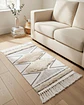 Pack de 2 Alfombra de Lino Bajada de Cama estilo Boho medida 60 cm x 90 cm - Miniatura 1