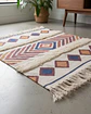 Pack de 2 Alfombra de Lino Bajada de Cama estilo Boho medida 60 cm x 90 cm - Miniatura 4