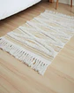 Pack de 2 Alfombra de Lino Bajada de Cama estilo Boho medida 60 cm x 90 cm - Miniatura 5